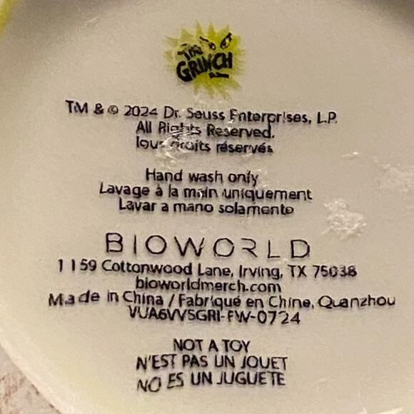 Dr. Seuss The Grinch Mug Green 3D Figural Sculpted Christmas Holiday Shot Glass - Picture 10 of 11